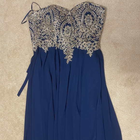 Royal Blue Prom Dress - Large - Picture 3 of 6